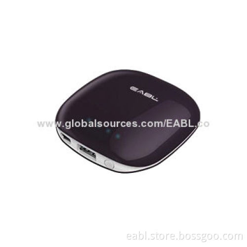Portable Mobile Battery Pack for iPhone 5/Samsung with ABS, Palm Size, 2,500mAh, 5V/1A